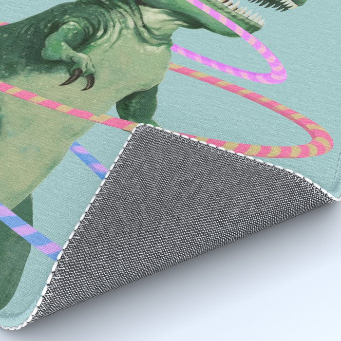 T-Rex the Hula Dancer in Green Rug Gallery Image 4