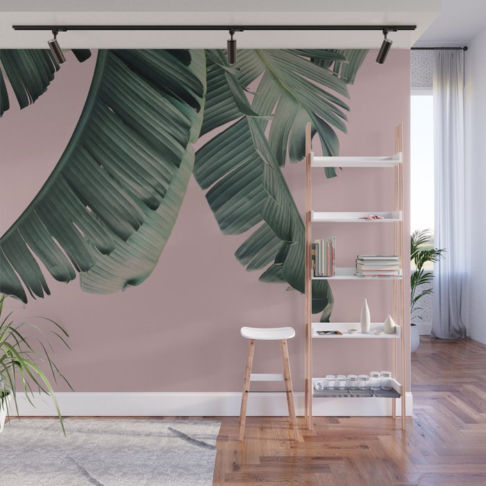 Banana Leaf Blush Wall Mural Gallery Image 1