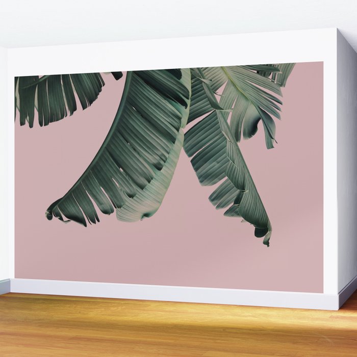 Banana Leaf Blush Wall Mural Gallery Image 2