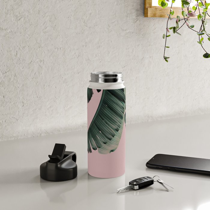 Banana Leaf Blush Water Bottle Gallery Image 4