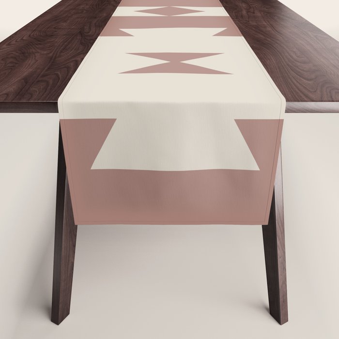 Southwestern Minimalism - Neutral Rose Beige Table Runner Gallery Image 1