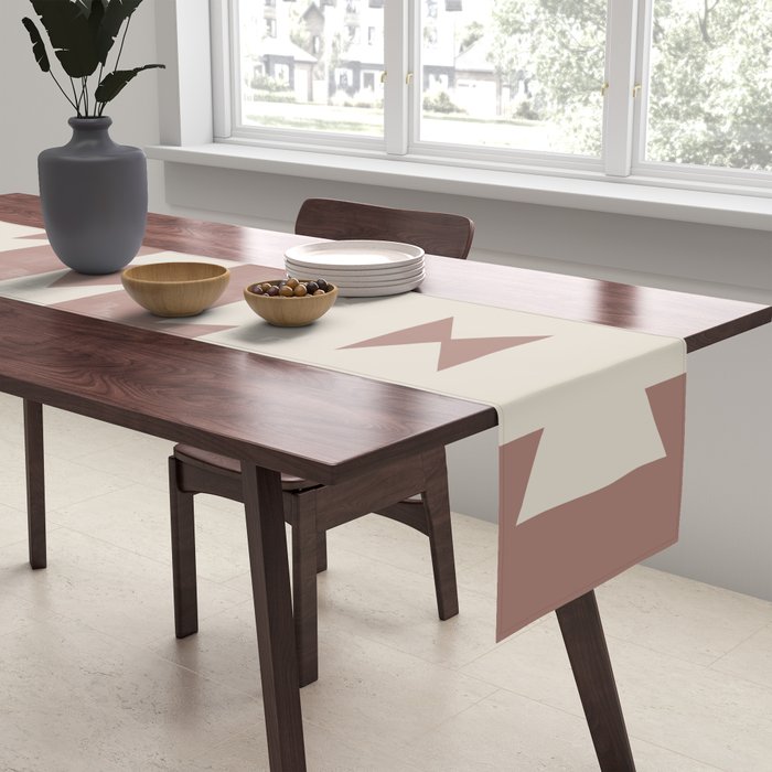 Southwestern Minimalism - Neutral Rose Beige Table Runner Gallery Image 2