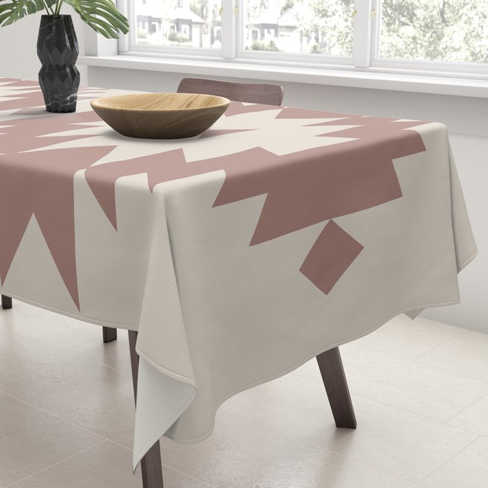 Southwestern Minimalism - Neutral Rose Beige Tablecloth Gallery Image 3