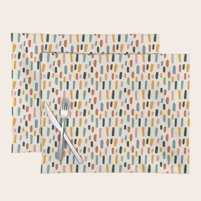 Rainbow Confetti Pattern Placemat Gallery Image 1