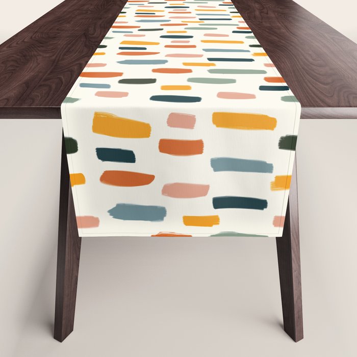 Rainbow Confetti Pattern Table Runner Gallery Image 1
