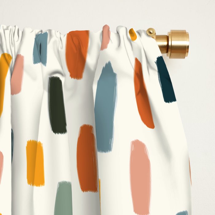 Rainbow Confetti Pattern Window Curtain Gallery Image 2