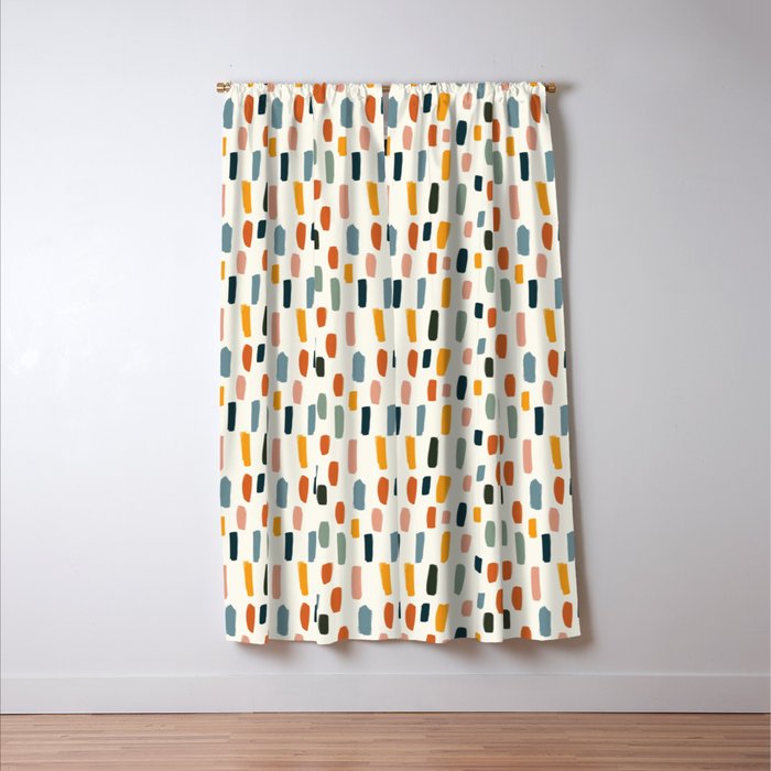 Rainbow Confetti Pattern Window Curtain Gallery Image 3