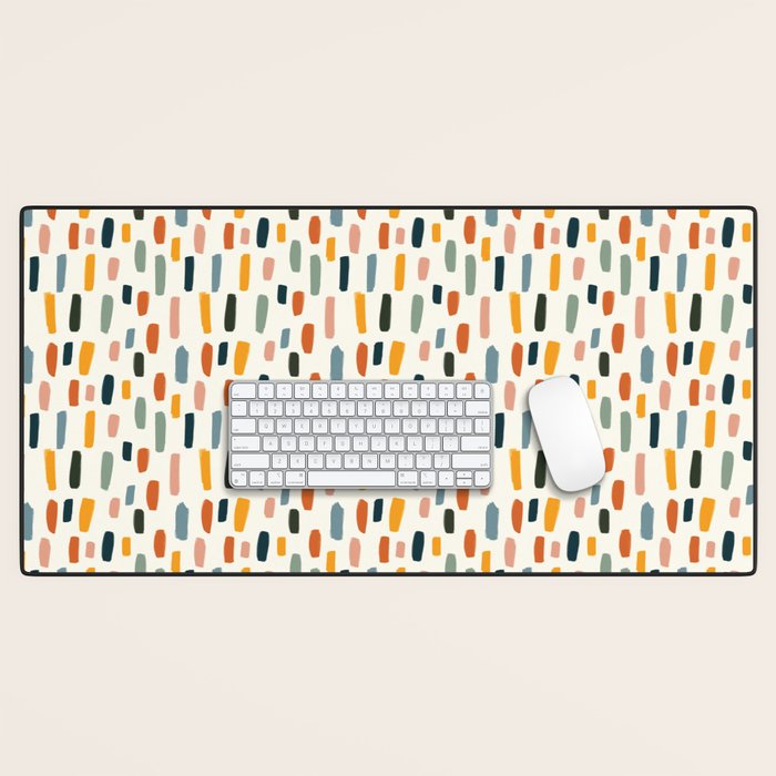 Rainbow Confetti Pattern Desk Mat Gallery Image 1