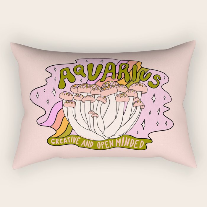 Aquarius Mushroom Rectangular Pillow Gallery Image 2