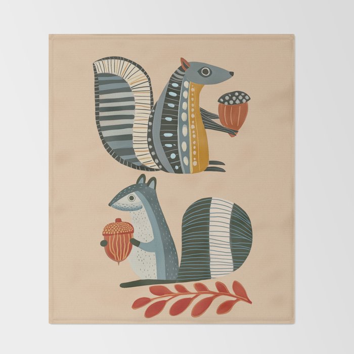 Little Forest Friends Throw Blanket Gallery Image 2