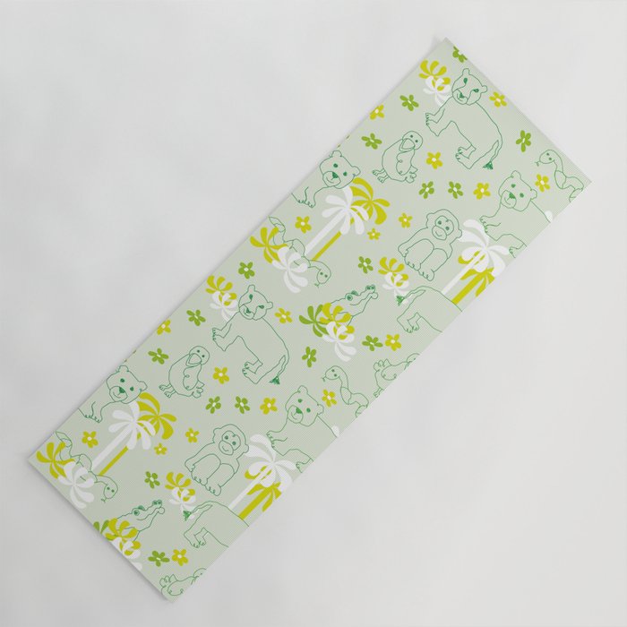 Green safari Yoga Mat Gallery Image 1