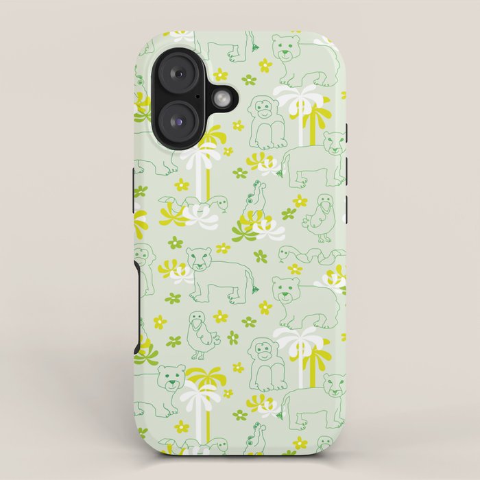 Green safari iPhone Case Gallery Image 1