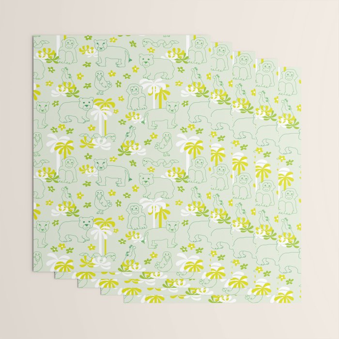 Green safari Wrapping Paper Gallery Image 3