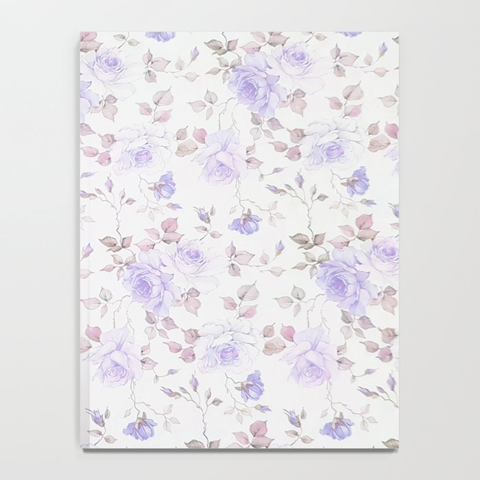 Lavender gray elegant vintage roses floral Notebook Gallery Image 4