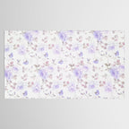Lavender gray elegant vintage roses floral Tablecloth Gallery Image 2