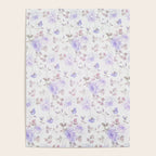 Lavender gray elegant vintage roses floral Poster Gallery Image 4