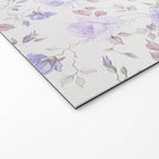 Lavender gray elegant vintage roses floral Welcome Mat Gallery Image 2