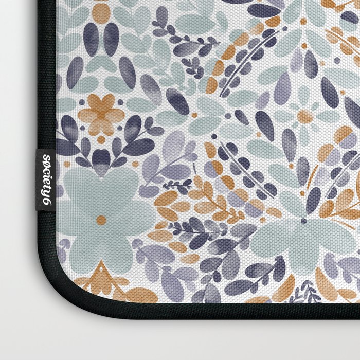 Artistic Floral Motif Medley Laptop Sleeve Gallery Image 3