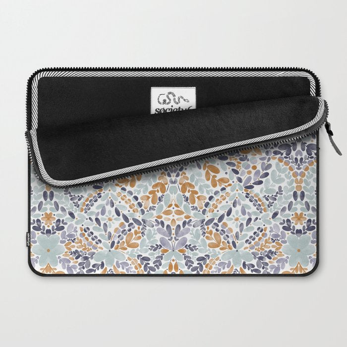 Artistic Floral Motif Medley Laptop Sleeve Gallery Image 2