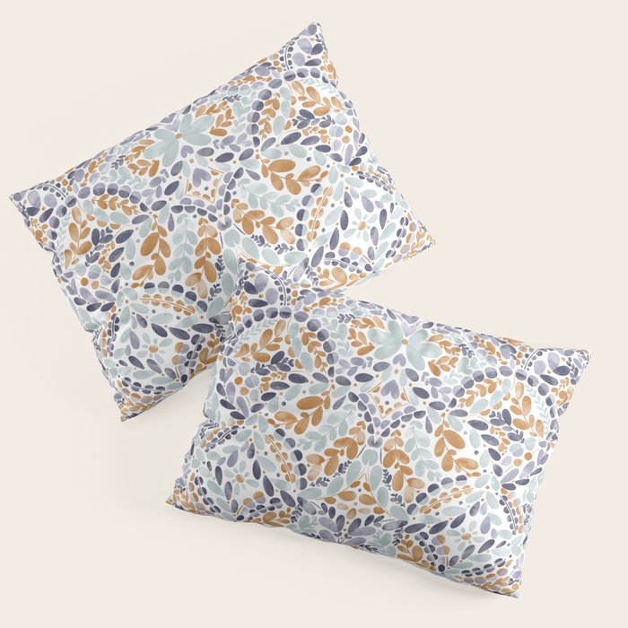Artistic Floral Motif Medley Pillow Sham Gallery Image 3