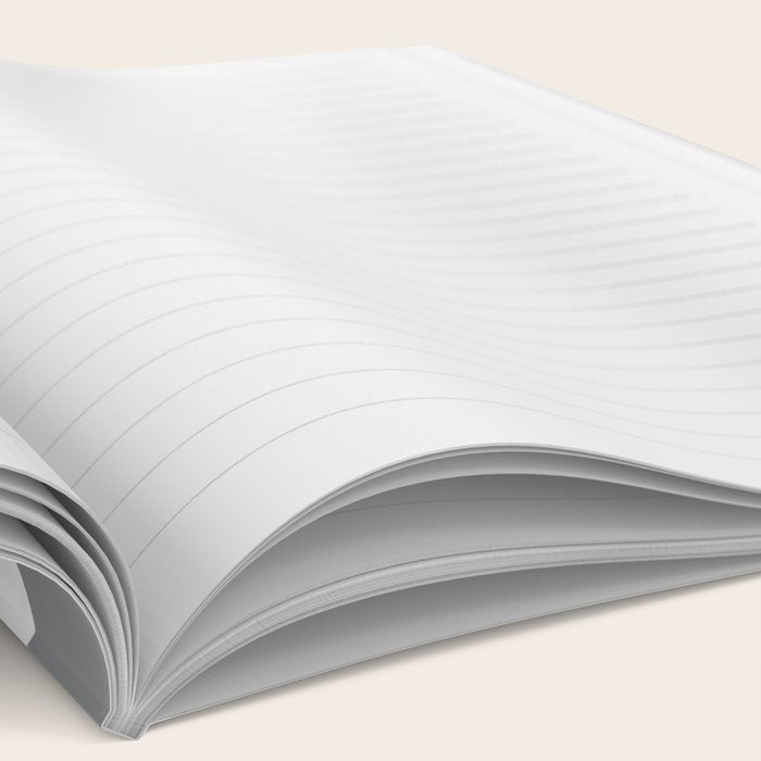 Retro Liquid Swirl Abstract in Lemon Yellow, Light Gray, and White Notebook Gallery Image 2