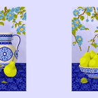 Bowl of Pears and Blue Blossoms Coffee Mug Gallery Image 2