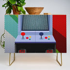 Retro Arcade Joystick Video Game Credenza Gallery Image 1