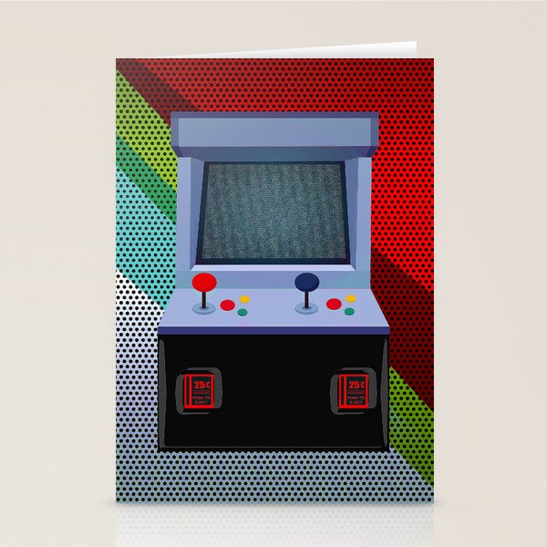 Retro Arcade Joystick Video Game Stationery Card Gallery Image 1