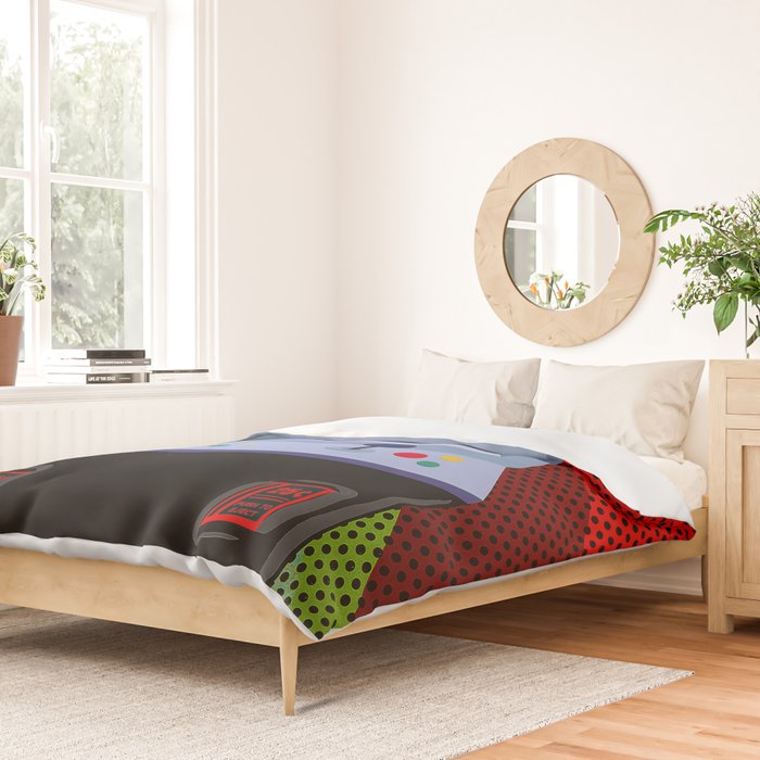 Retro Arcade Joystick Video Game Duvet Cover Gallery Image 2