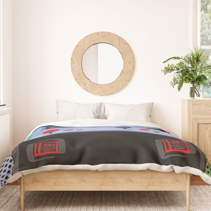 Retro Arcade Joystick Video Game Duvet Cover Gallery Image 3