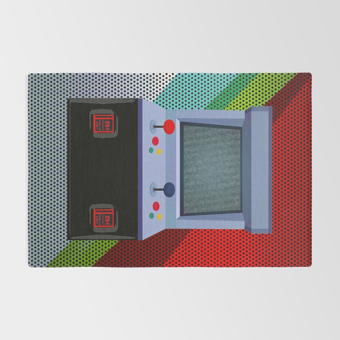 Retro Arcade Joystick Video Game Rug Gallery Image 2