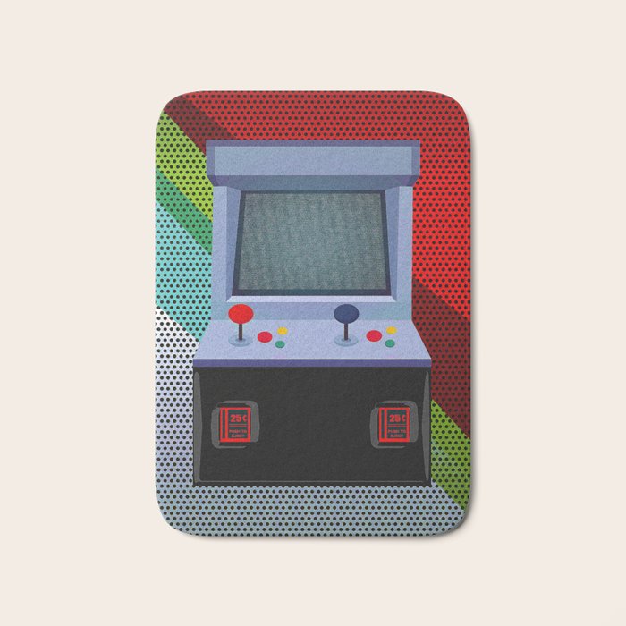 Retro Arcade Joystick Video Game Bath Mat Gallery Image 1