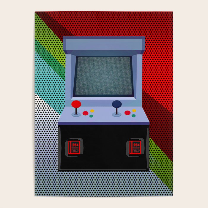 Retro Arcade Joystick Video Game Poster Gallery Image 4