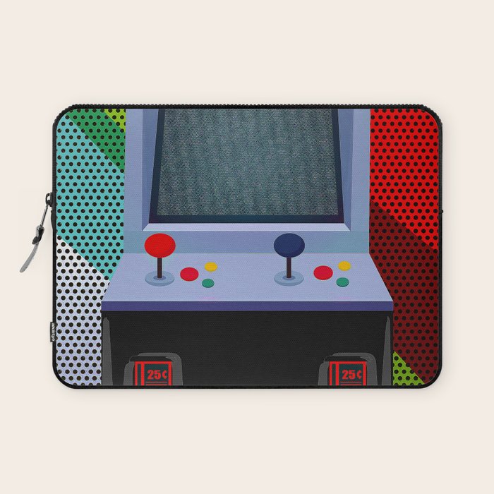 Retro Arcade Joystick Video Game Laptop Sleeve Gallery Image 1