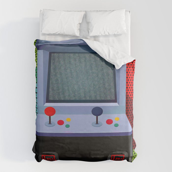 Retro Arcade Joystick Video Game Duvet Cover Gallery Image 6