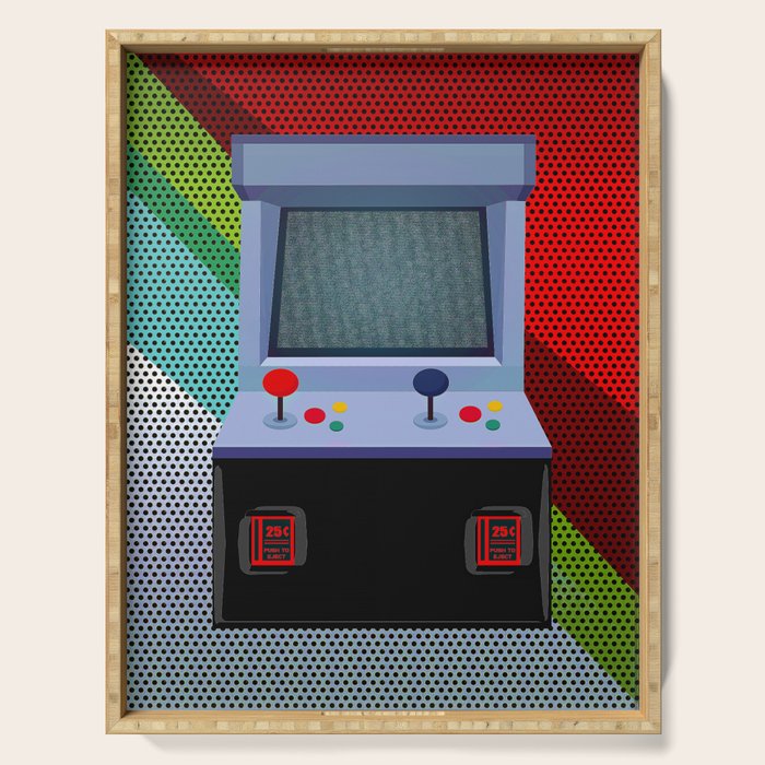 Retro Arcade Joystick Video Game Serving Tray Gallery Image 1