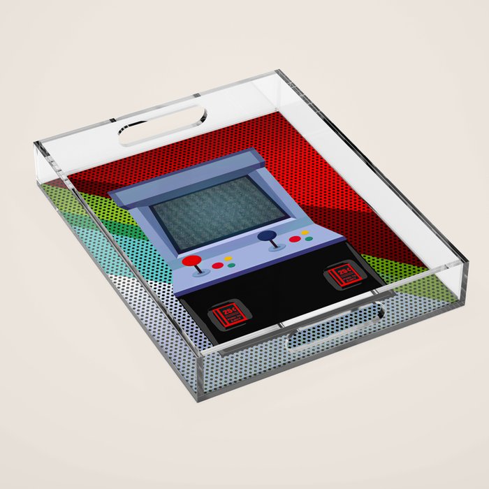 Retro Arcade Joystick Video Game Acrylic Tray Gallery Image 1