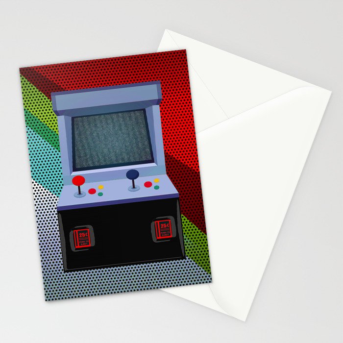 Retro Arcade Joystick Video Game Stationery Card Gallery Image 2