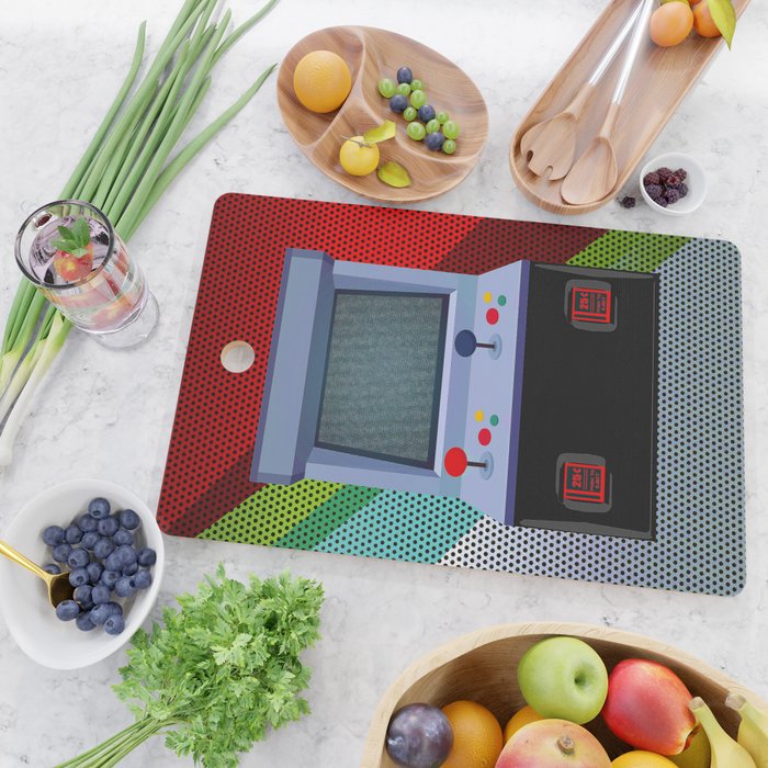 Retro Arcade Joystick Video Game Cutting Board Gallery Image 2