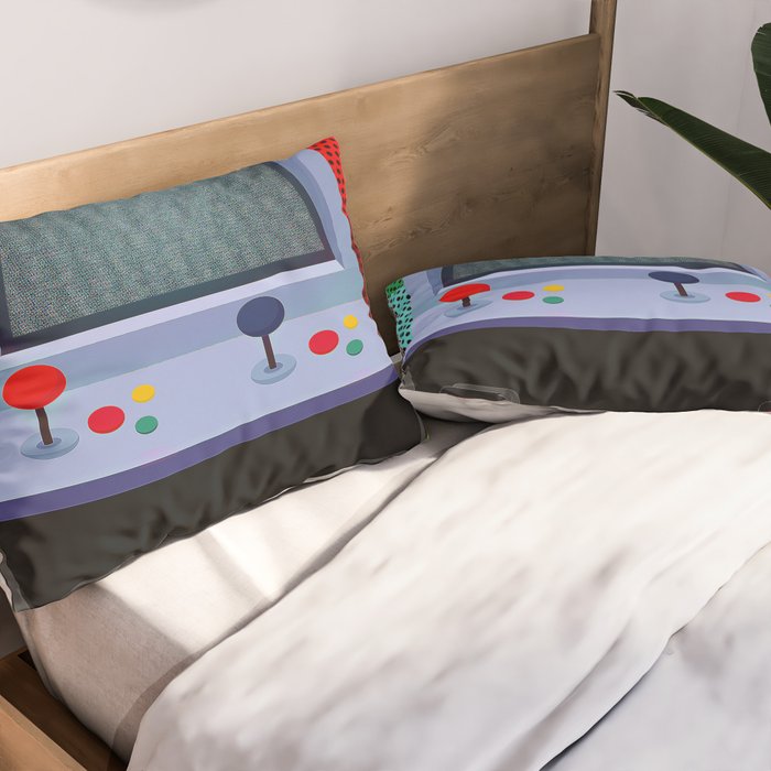 Retro Arcade Joystick Video Game Pillow Sham Gallery Image 2