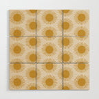Boho Summer Sun Pattern I Golden Wood Wall Art Gallery Image 1