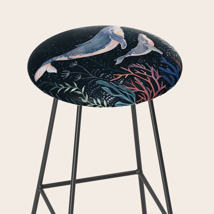 Whales and Coral Stool Gallery Image 2