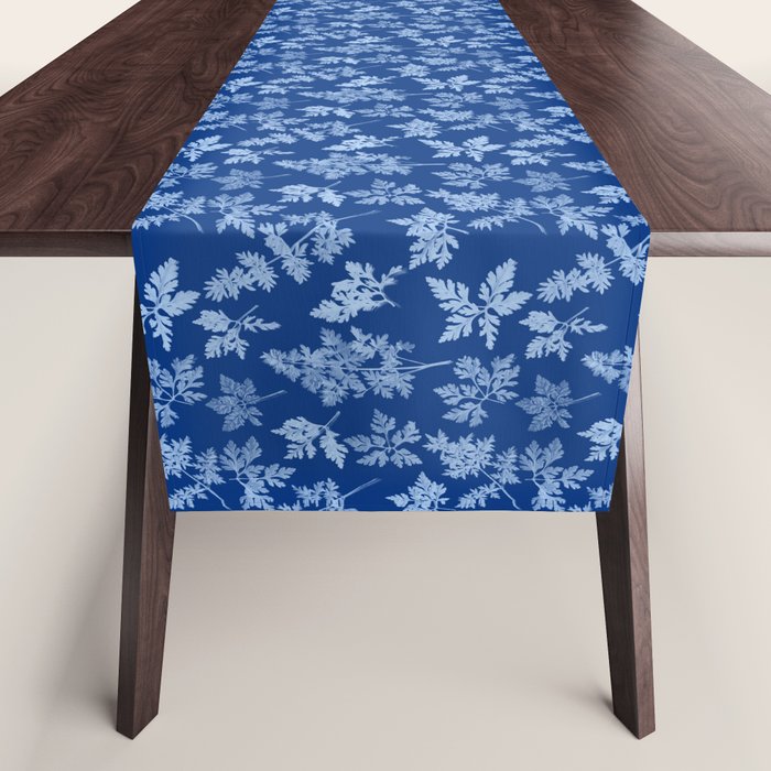 Herbal Blue Cynotype 01 Table Runner Gallery Image 1