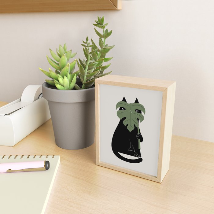 Cat and Plant 14: Monster-a Mini Art Print Gallery Image 2