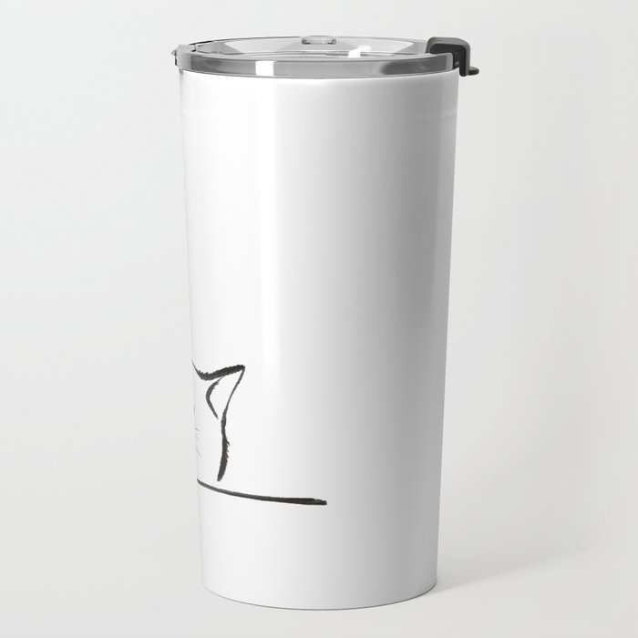 Confused cat meme drawing Travel Mug Gallery Image 2
