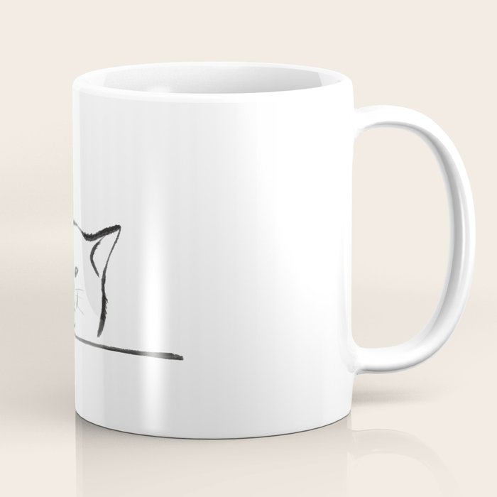 Confused cat meme drawing Coffee Mug Gallery Image 1