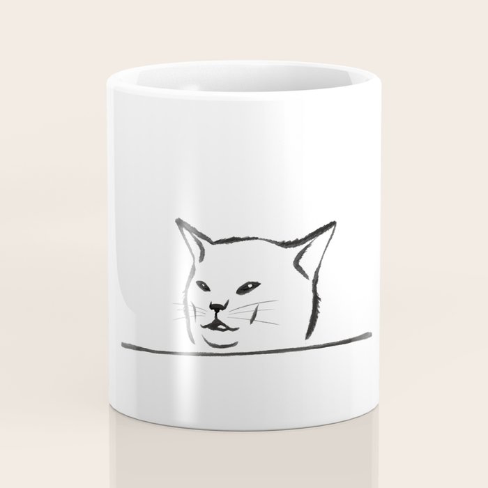 Confused cat meme drawing Coffee Mug Gallery Image 4