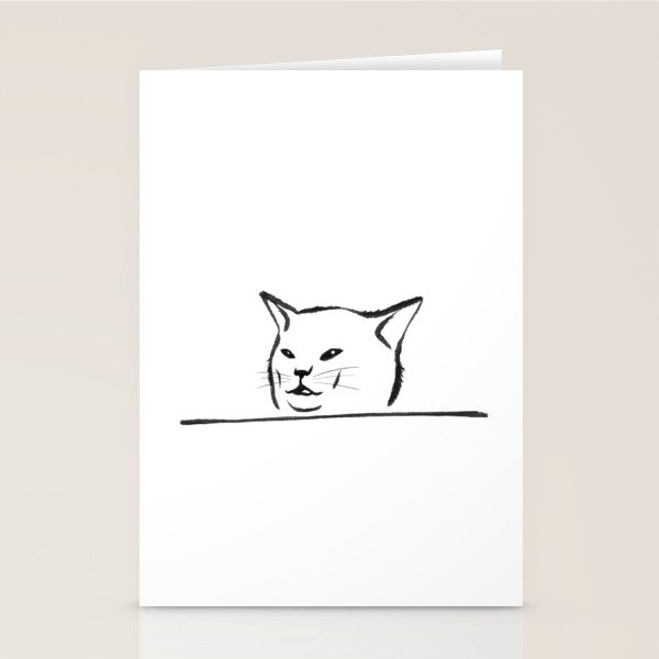 Confused cat meme drawing Stationery Card Gallery Image 2