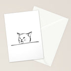 Confused cat meme drawing Stationery Card Gallery Image 2