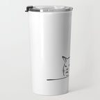 Confused cat meme drawing Travel Mug Gallery Image 3
